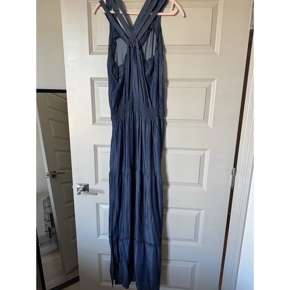 3 for $9 INC Chambray Maxi Dress with Cross Back M - Picture 6 of 7